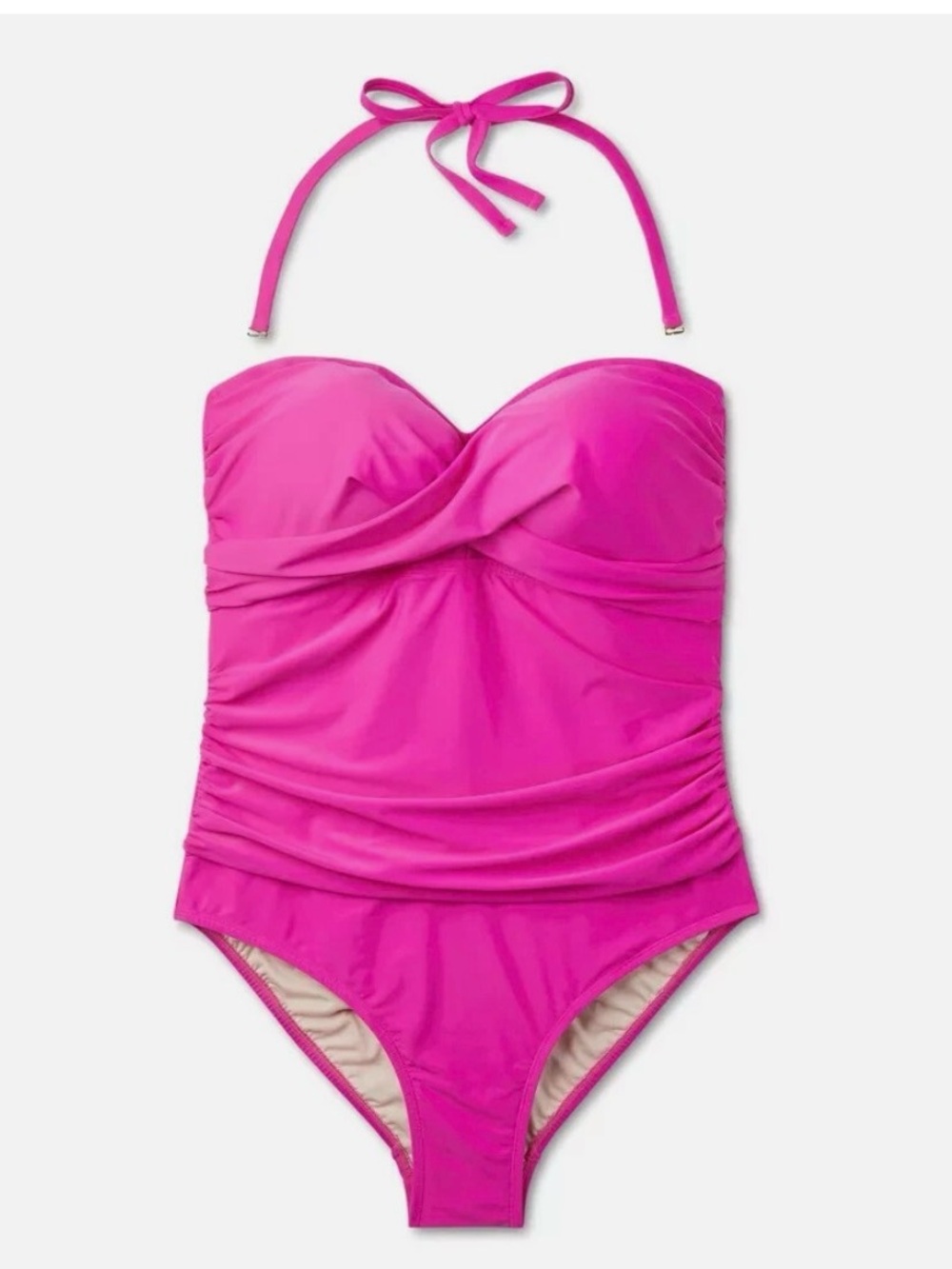 Kona Sol Pink Twist Front Swimsuit with Tummy Control Size 18 New With Tags